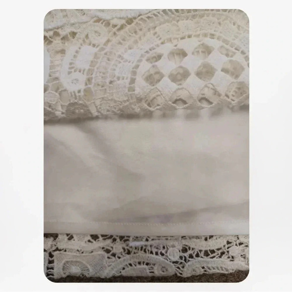 Katherine Barclay White Crochet Lace  Sleeveless Midi Dress Size 12 - Picture 9 of 12